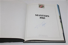 Bernhard Langer Signed 1985 Masters Tournament Green Annual Book JSA ALOA
