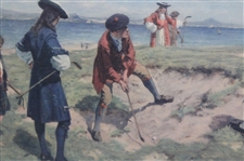 The First International Foursome' Played on Leith Links 1682 Framed Print By Allen Stewart