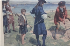 The First International Foursome' Played on Leith Links 1682 Framed Print By Allen Stewart