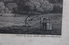 c.1798 Edinburgh Golf Engraving By J Walker From F. Nicholson Drawing - Framed