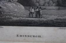 c.1798 Edinburgh Golf Engraving By J Walker From F. Nicholson Drawing - Framed