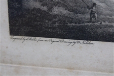 c.1798 Edinburgh Golf Engraving By J Walker From F. Nicholson Drawing - Framed