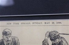 Sunday May 10th 1896 New York Herald Framed Newspaper Article