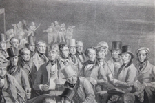 1850 'The Golfers: Grand Match Played Over St. Andrews Links' by Charles Lee Original Engraving - Rare!