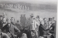 1850 'The Golfers: Grand Match Played Over St. Andrews Links' by Charles Lee Original Engraving - Rare!