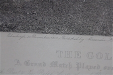 1850 'The Golfers: Grand Match Played Over St. Andrews Links' by Charles Lee Original Engraving - Rare!