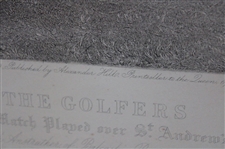 1850 'The Golfers: Grand Match Played Over St. Andrews Links' by Charles Lee Original Engraving - Rare!