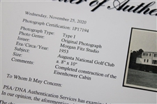 1953 Augusta National Eisenhower Cabin Completed Construction Morgan Fitz Type 1 Photo PSA #1P17194