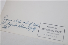1953 Augusta National Eisenhower Cabin Construction Morgan Fitz Type 1 Photo PSA #1P17191