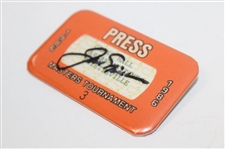 Jack Nicklaus Signed 1986 Masters Tournament Press Badge #3 JSA ALOA