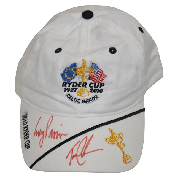 US Cap. Corey Pavin & Vice Cap. Tom Lehman Signed 2010 Ryder Cup Hat JSA ALOA