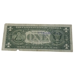 Joe Dimaggio Signed 1963 United States Dollar $1.00 Bill Legal Tender JSA ALOA