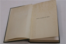 1919 'Fifty Years of Golf' Book by Horace Hutchinson w/Cut Signature