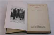 1919 'Fifty Years of Golf' Book by Horace Hutchinson w/Cut Signature