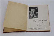 1935 'Rights and Wrongs of Golf' Red Hardcover Booklet by Robert T. Jones, Jr. 