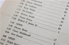 1946 Masters Tournament Complete Thursday, Friday, Saturday & Sunday Pairing Sheets - Seldom Seen