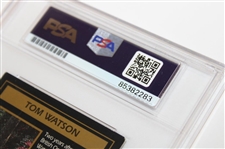 Tom Watson Signed 1977 Champions Of Golf The Masters Collection Card PSA Slabbed