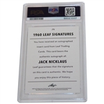 2015 Leaf Legends Of Sport '60 Silver Jack Nicklaus AUTO DNA 10/25 #JN PSA 10