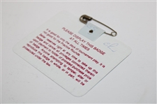 Jack Nicklaus Signed 1986 Masters Tournament SERIES Badge #A8395 JSA ALOA