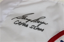 Gary Player Signed US Open at Bellerive CC Embroidered Flag Inscribed 'Grand Slam' JSA ALOA