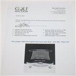 Paul Azinger's 2007 Ellis Hospital Skins Game Glass Bowl - June 25th - Player Gift