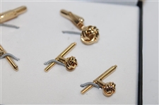 Paul Azinger's Colibri of London Gold Tone Cufflinks & Clips Set in Box