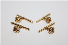 Paul Azinger's Colibri of London Gold Tone Cufflinks & Clips Set in Box