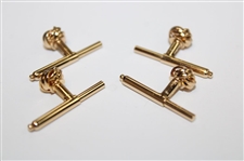 Paul Azinger's Colibri of London Gold Tone Cufflinks & Clips Set in Box