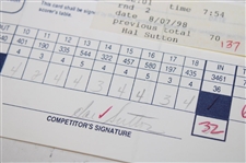 Sluman, Strange, Sutton & Seven (7) others Signed 1998 Buick Open Scorecards