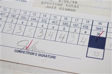 Sluman, Strange, Sutton & Seven (7) others Signed 1998 Buick Open Scorecards