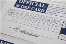 Sluman, Strange, Sutton & Seven (7) others Signed 1998 Buick Open Scorecards
