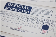 Sluman, Strange, Sutton & Seven (7) others Signed 1998 Buick Open Scorecards