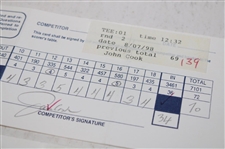 Sluman, Strange, Sutton & Seven (7) others Signed 1998 Buick Open Scorecards