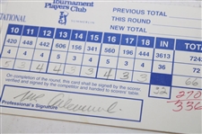 Calcavecchia, Tway, Stadler & Seven (7) others Signed 1998 Las Vegas Invitational Scorecards