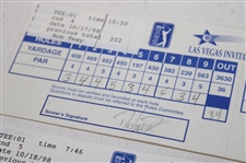 Calcavecchia, Tway, Stadler & Seven (7) others Signed 1998 Las Vegas Invitational Scorecards