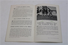 1929 'Johnny Farrell On Golf Sportsmanship' Booklet