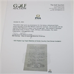 1931 Ryder Cup Team Matches at Scioto Country Club Dinner Invitation