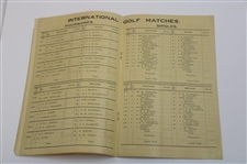 1935 English Golf Union Intl. Matches at Royal Lytham Wednesday Order of Play Program