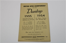 1935 English Golf Union Intl. Matches at Royal Lytham Wednesday Order of Play Program