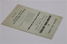 1935 English Golf Union Intl. Matches at Royal Lytham Thursday Order of Play Program