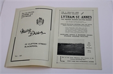 1935 English Golf Union Intl. Matches at Royal Lytham Thursday Order of Play Program