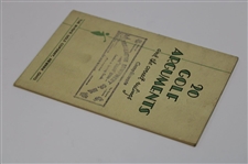 Undated '20 Golf Arguments and The Correct Rulings' Booklet by The Burke Golf Company