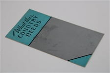 Undated 'What This Country Needs' De Luxe & Standard Models Brochure by Burke Golf Co.