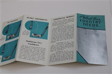 Undated 'What This Country Needs' De Luxe & Standard Models Brochure by Burke Golf Co.