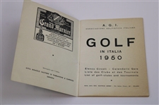 1950 'A.G.I. Associazione Golfistica Italiana' Golf In Italia Booklet