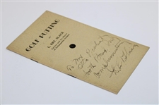 1935 'Golf Putting' Booklet by Lawyer & Ex Mayor of Indianapolis L. Ert. Slack to Otto Probst