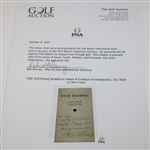 1935 'Golf Putting' Booklet by Lawyer & Ex Mayor of Indianapolis L. Ert. Slack to Otto Probst