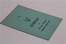 1957 'Regulations Governing Golf Play at Annandale' Golf Club Booklet