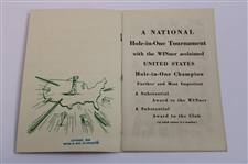 1939 'National Hole-In-One Tournament' Booklet
