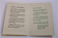 1939 'National Hole-In-One Tournament' Booklet